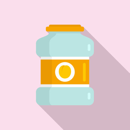 Peach jar icon. Flat illustration of Peach jar icon for web designの写真素材