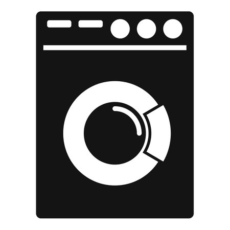 Wash machine icon. Simple illustration of Wash machine icon for web design isolated on white backgroundの写真素材