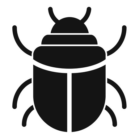 Scarab beetle amulet icon. Simple illustration of Scarab beetle amulet icon for web design isolated on white backgroundの写真素材