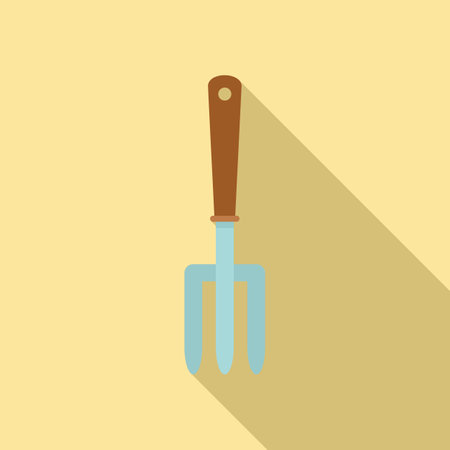 Fertilizer handle fork icon. Flat illustration of Fertilizer handle fork icon for web designの写真素材