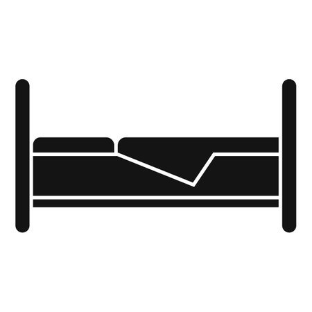 Nursing bed icon. Simple illustration of Nursing bed icon for web design isolated on white backgroundの写真素材