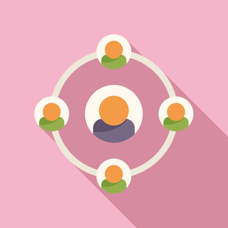 Circular messaging icon flat vector. Social media. Online elementのイラスト素材