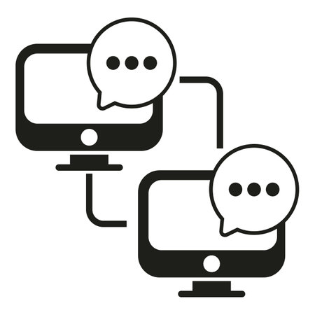 Network chat group icon simple vector. Content contact. Mobile internetのイラスト素材