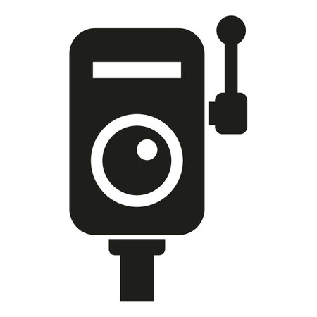 Alarm button icon simple vector. Person exit. Case breakのイラスト素材