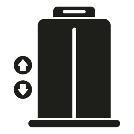 Elevator exit icon simple vector. People escape. Exit peopleのイラスト素材