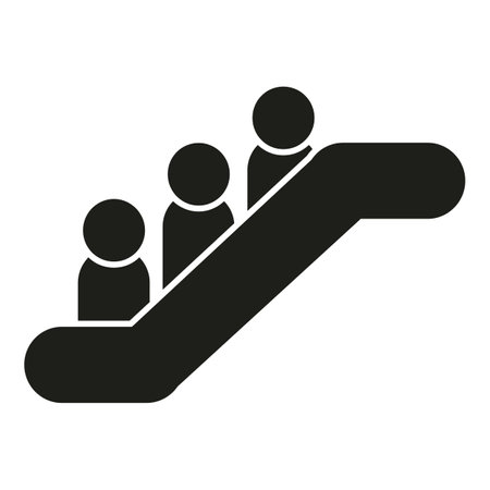People exit escalator icon simple vector. Help alarm. Danger chuteのイラスト素材
