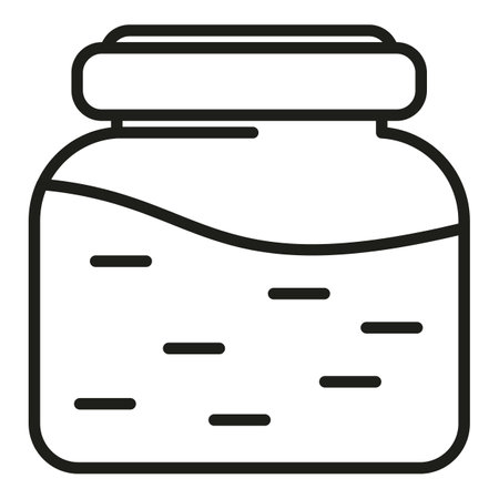 Big wasabi cream jar icon outline vector. Culture asian sauce. Plate diet natural foodのイラスト素材