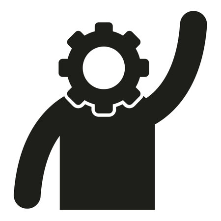 Best tech realization icon simple vector. Goal vision. Success mentor challengeのイラスト素材