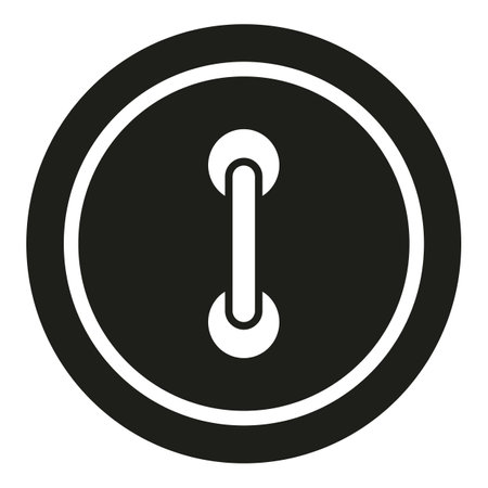 Sewing button icon simple vector. Machine craft dressmaking. Fashion button styleのイラスト素材