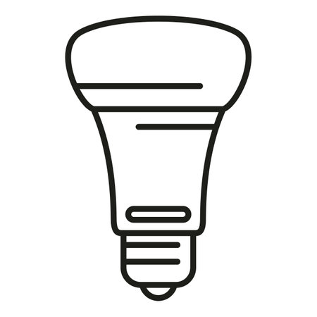 Inside smart bulb icon outline vector. Home illumination. Online solve boxのイラスト素材