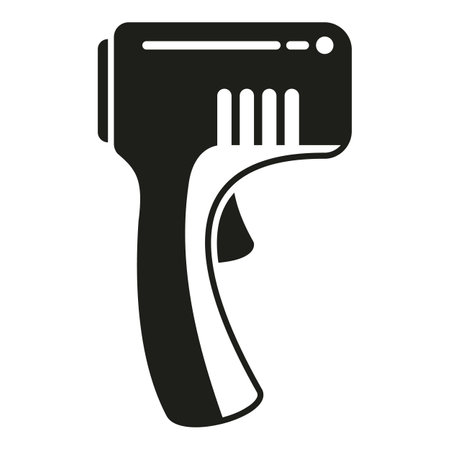 Small laser thermometer icon simple vector. Fever test care. Virus thermal gunのイラスト素材