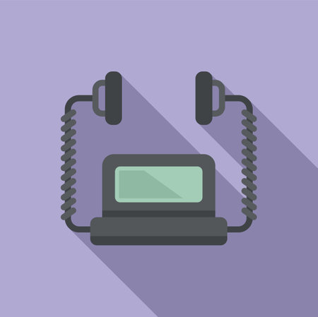 Massage defibrillator icon flat vector. Portable care device. Safety medicalのイラスト素材