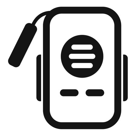 Data wearable tracker icon simple vector. System data network. App glass techのイラスト素材