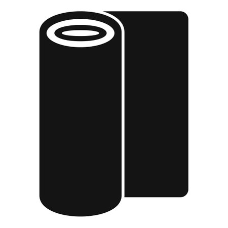 Campsite sleeping roll icon simple vector. Textile material. Outdoor nature restのイラスト素材