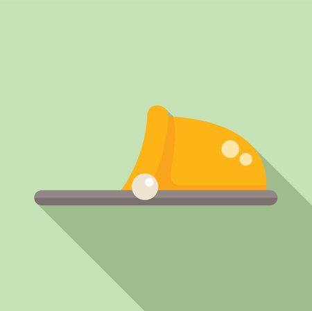 Hotel slippers icon flat vector. Cute feet funny. Object pawのイラスト素材