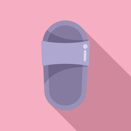 Modern home slippers icon flat vector. Object flip garment. Informal apparelのイラスト素材