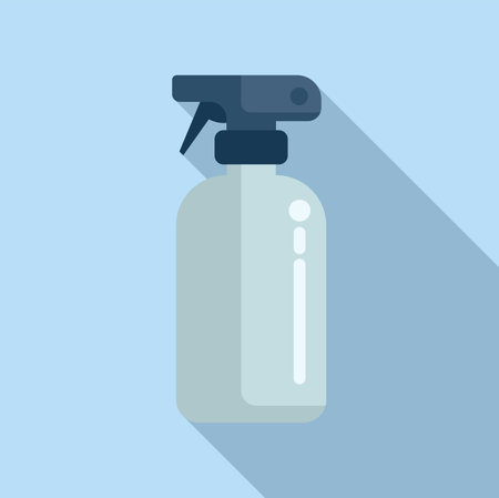 Spray cleaning icon flat vector. Hand atomizer. Water gunのイラスト素材