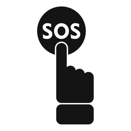 Sos call button icon simple vector. Engine safety. Calamity health truckのイラスト素材