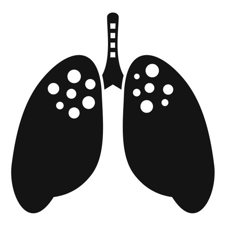 Lungs transplant icon simple vector. Anatomy human organ. Cellular futureのイラスト素材