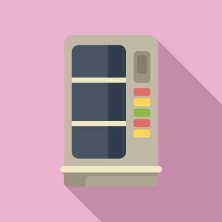 Empty drink machine icon flat vector. Drinking sell. Design vendorのイラスト素材