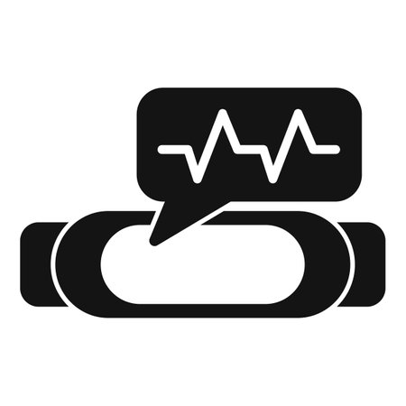 Fitness band icon simple vector. Heart rate runner. Sport appのイラスト素材