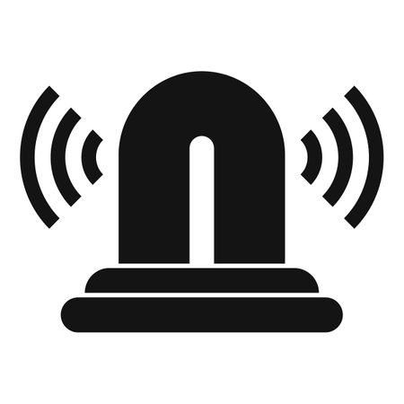 Flasher sensor road icon simple vector. Alert care. Detector seat sportのイラスト素材