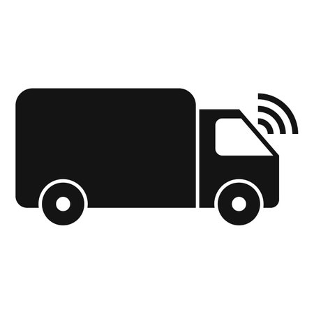 Truck sensor control icon simple vector. Safety traffic. Toll frontのイラスト素材