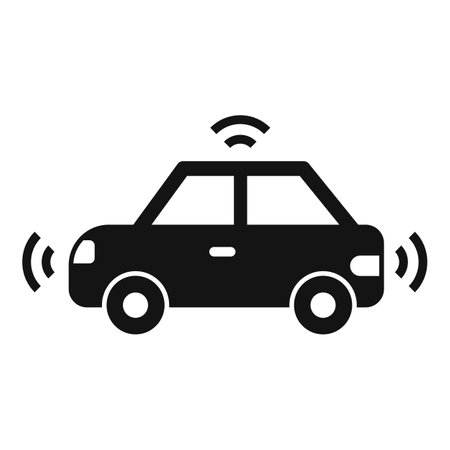 Alert car control icon simple vector. Safe driver. Auto seat blindのイラスト素材