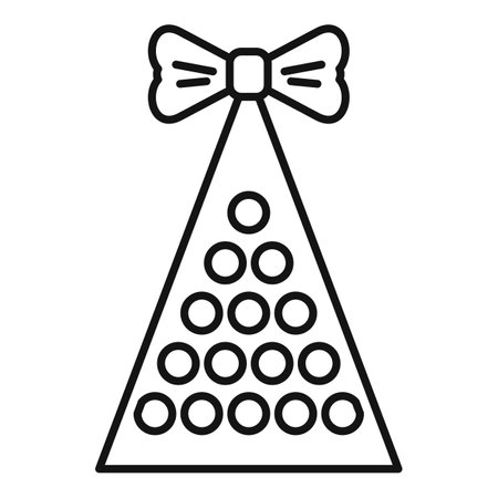 Body party hat icon outline vector. Festive carnival. Design head coveringのイラスト素材