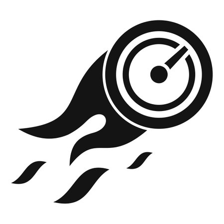 Fast burn time icon simple vector. Delivery fast speed. Velocity timeのイラスト素材