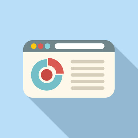Website rank data icon flat vector. Seo engine. Online evolutionのイラスト素材