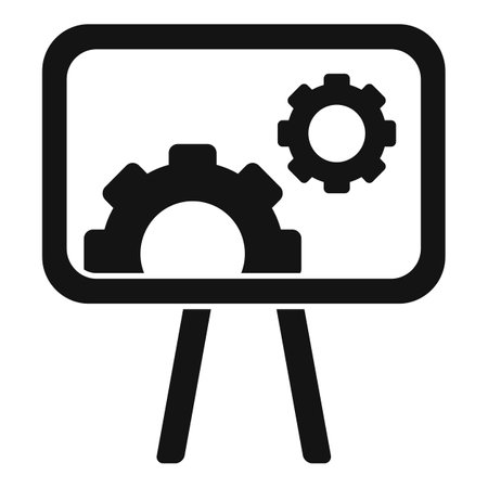 Data gear board icon simple vector. Audience content. Seo engineのイラスト素材