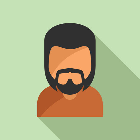 Mature style man icon flat vector. Model aged. Smile style matureのイラスト素材