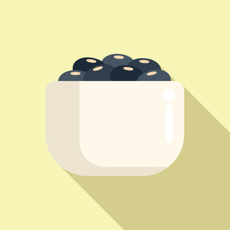 Plate seed lentil icon flat vector. Dinner energy. Food organic naturalのイラスト素材