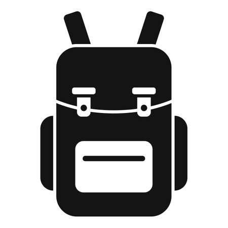 Travel backpack icon simple vector. Safety protection. Active finance yogaのイラスト素材