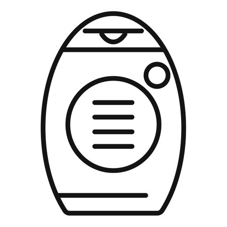 Classic shampoo bottle icon outline vector. Style coiffure. Woman care flakyのイラスト素材