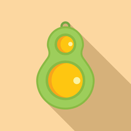 Toy wrap icon flat vector. Push hand pop. Children game plasticのイラスト素材