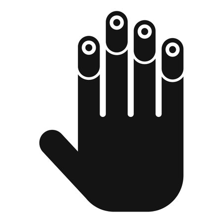 Automatic smart bio icon simple vector. Facial board. Palm scanningのイラスト素材