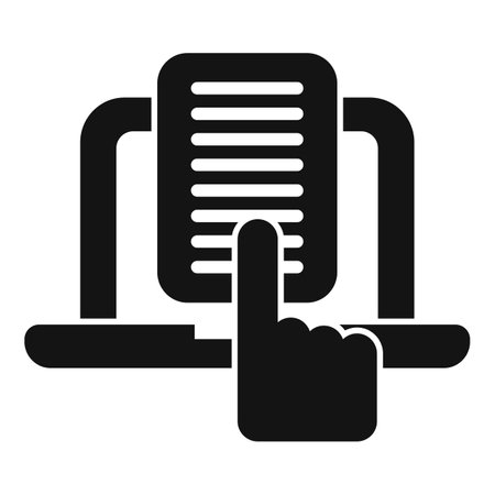 Data access document icon simple vector. Recognition scan. Detect accessのイラスト素材