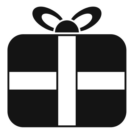 Token parcel icon simple vector. Present gift box. Coupon delivery festiveのイラスト素材