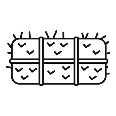 Dried farm roll icon outline vector. Food country stack. Agricultural organic wheatのイラスト素材