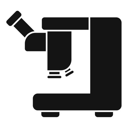 Ultra digital microscope icon simple vector. Quality analysis. Investigation geneticのイラスト素材