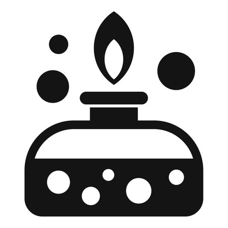 Burning lab candle icon simple vector. Solitary scientific. Study materialのイラスト素材