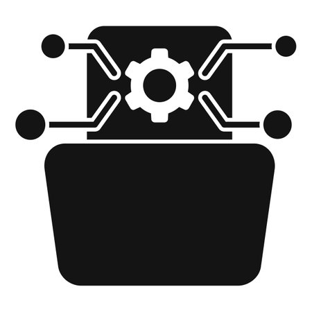 Folder tech specification icon simple vector. Technical overview. Dual memory functionのイラスト素材