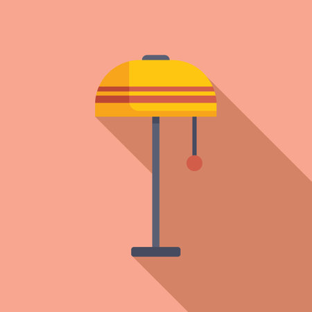 Decorative torcher icon flat vector. Fixture furniture. Led room designのイラスト素材