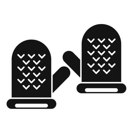 Ice fishing winter gloves icon simple vector. Sport outdoor. Nature season coldのイラスト素材
