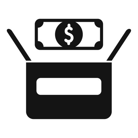 Donate cash box icon simple vector. Care people love. Business finance profitのイラスト素材
