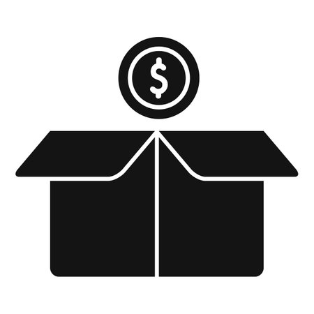 Donate money box icon simple vector. Social love support. People payment projectのイラスト素材