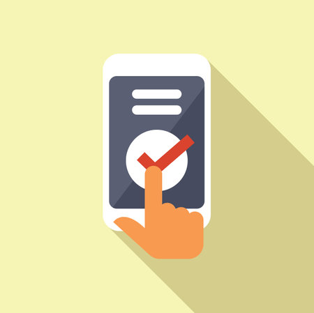 Approved sign in device icon flat vector. Two factor verify. Join online registerのイラスト素材