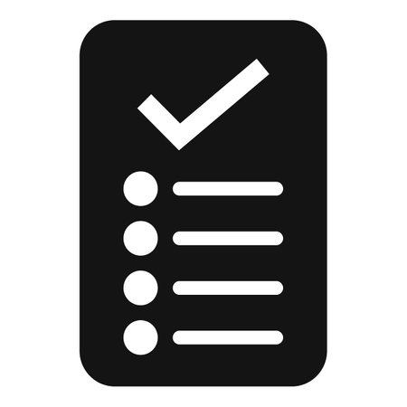 Approved wish list icon simple vector. Sheet affection key. Record data sheetのイラスト素材